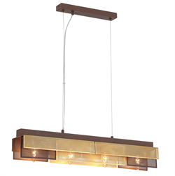 Lumion 8005/4A MODERNI LN24 кофе/кофе, золотой металл/металл Подвесной светильник Е14 4*40W 220V DANA 8005/4A - фото 100023