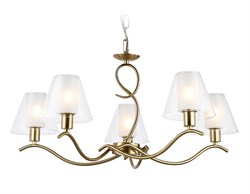 Ambrella Светильник подвесной LH57091/5 BS/FR латунь/белый матовый E14/5 max 40W D690*790 LH57091 - фото 100327