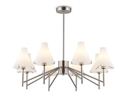 Ambrella Светильник подвесной LH57125/8 SN/FR никель/белый матовый E14/8 max 40W D800*650 LH57125 - фото 100435