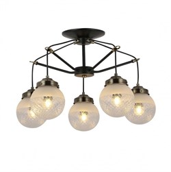 Evoluce SLE110302-05 светильник подвесной чёрный, Бронза/Прозрачный, Белый E27 5*40W SLE110302-05 - фото 100436