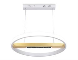 Ambrella Подвесной светодиодный светильник с пультом управления FL51488 WH/GD белый/золото 62W 3000K-6400K D600*1000 (ПДУ ИК) FL51488 - фото 100441