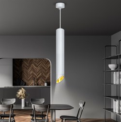 ЭРА Светильник подвесной (подвес) PL 17 WH MR16/GU10, белый, потолочный, цилиндр Б0055580 - фото 100709