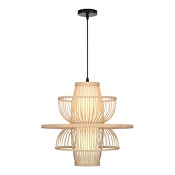 ST LUCE SL6241.513.01 Светильник подвесной Древесный/Белый E27 1*40W SL6241.513.01 - фото 100949