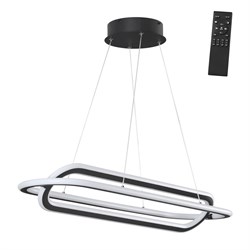 Novotech 359173 OVER NT23 000 черный Светильник подвесной диммируемый, в комплекте пульт ДУ IP20 LED 4000К 116W 220V ONDO 359173 - фото 100981