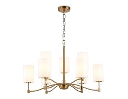 Ambrella Светильник подвесной LH56054/6+3 BS/FR латунь/белый матовый E14*9 max 40W D765*1060 LH56054 - фото 101101