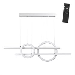 Novotech 359182 OVER NT23 000 белый Светильник подвесной диммируемый, в комплекте пульт ДУ IP20 LED 4000К 116W 220V ONDO 359182 - фото 101154