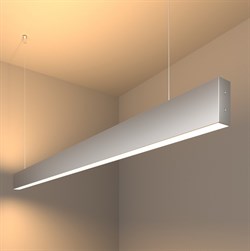 Elektrostandard 101-200-40-128 / Линейный светодиодный подвесной двусторонний светильник 128см 50W 3000K матовое серебро a041492 - фото 101211