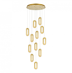 ST LUCE SL6506.203.12 Светильник подвесной Золотистый/Золотистый, Прозрачный LED 12*9W 3000K SL6506.203.12 - фото 101485