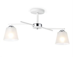 Ambrella Светильник подвесной TR303201/2 WH/CH/FR белый/хром/белый матовый E27*2 max 60W 470*370*260 TR303201 - фото 101504