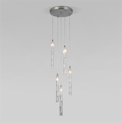 Eurosvet Подвесной светильник со стеклянными плафонами 50381/5 хром a057391 - фото 101869