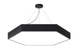 ЭРА Светильник светодиодный Geometria Hexagon SPO-122-B-40K-066 66Вт 4000К 4800Лм IP40 800*800*80 черный подвесной Б0050553 - фото 102736
