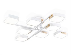 Ambrella Светильник светодиодный подвесной FL4888/8 WH/WD белый/дерево 144W 3000-6000K  960*960*160 (без ПДУ) FL4888 - фото 102793