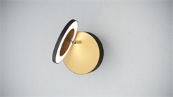 Quest Light Светильник накладной, черный с золотой вставкой, LED 6w 3000K 780lm, IP20 MOON black/gold MOON black/gold - фото 102999