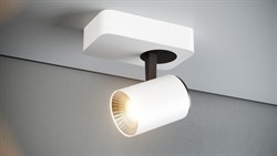 Quest Light Светильник накладной, поворотный, белый с черной вставкой, под лампу GU10, IP20 FIST 1 white/black FIST 01 white/black - фото 103014