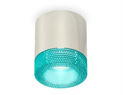 Ambrella Комплект накладного светильника с композитным хрусталем XS7405005 PSL/BL серебро полированное/голубой MR16 GU5.3 (C7405, N7194) XS7405005 - фото 103069