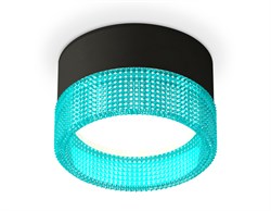 Ambrella Комплект накладного светильника с композитным хрусталем XS8102033 SBK/BL черный песок/голубой GX53 (C8102, N8488) XS8102033 - фото 103213