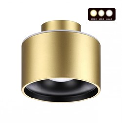 Novotech 358972 OVER NT22 бронза св. Светильник накладной с переключ. цв. температуры IP20 LED 3000К\4000К\6000К 12W вниз + 3W вверх 110-265V GIRO 358972 - фото 103938