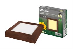 TDM Светильник накладной светодиодный квадрат "Даунлайт" СПО (венге) 12 Вт 170*170*32 мм 3000К SQ0329-0419 - фото 103996