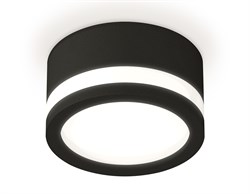 Ambrella Комплект накладного светильника с акрилом XS8102017 SBK/FR черный песок/белый матовый GX53 (C8102, N8415) XS8102017 - фото 104338