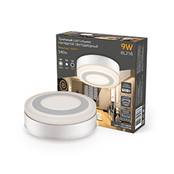 Gauss Светильник Backlight накладной BL216 Кругл. Акрил, 6 3W, LED 3000K, Ø145, 1/30 BL216 - фото 104493