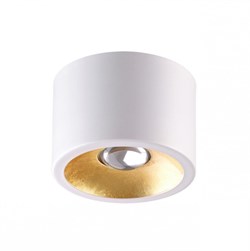 Odeon Light 6668/1CL HIGHTECH ODL19 255 белый с золотым фольг-м Потолочной накладной светильник LED GU10 1*7W 220V GLASGOW (вместо 3877/1CL) 6668/1CL - фото 104693