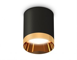 Ambrella Комплект накладного светильника XS6302024 SBK/PYG черный песок/золото желтое полированное MR16 GU5.3 (C6302, N6134) XS6302024 - фото 104783