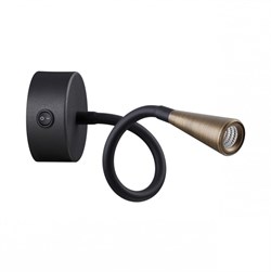 Odeon Light ODDS 4289/3WL HIGHTECH ODL22 черный с античн.бронзой Настенный светильник с выкл. IP20 LED 3W 265Лм 3000K 4289/3WL - фото 105062