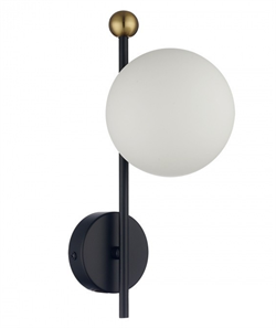 Lumion 6581/1W MODERNI LN24 черный, золотой/белый металл  /стекло Настенный светильник E14 1*40W 220V MELODY 6581/1W - фото 105177