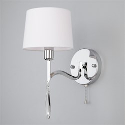 Eurosvet 10127/1 Светильник настенный хром/прозрачный хрусталь Strotskis a055314 - фото 105257