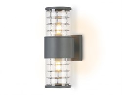 Ambrella Светильник уличный настенный архитектурный ST2523/2 GR/CL серый/прозрачный IP54 E27/2 max 11W 305*110*155 ST2523 - фото 105515