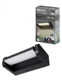 TDM Светильник настенный LED, Аура, L200 мм, 6 Вт, 3000 K, алюм./черн., IP65 SQ0345-1036 - фото 105883