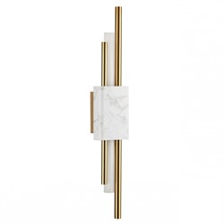 Odeon Light 4359/10WL MIDCENT ODL23 175 белый мрамор/золотистый металл Настенный светильник IP20 LED 10W 655Лм 3000K MARMI 4359/10WL - фото 106175