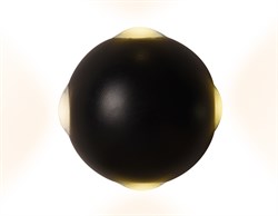 Ambrella Настенный светодиодный светильник FW135 BK/S черный/песок LED 4200K 12W D100*100 FW135 - фото 106192