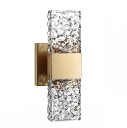 Odeon Light 4364/5WL HIGHTECH ODL23 203 матовое золото/металл/стекло Настенный св-к IP20 LED 10W 612Лм 3000K RICCI 4364/5WL - фото 106238