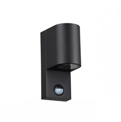 Odeon Light 4390/1W HIGHTECH ODL23 561 черный/металл/пвх стойкий к УФ излучению Настенный светильник с датчиком движения IP44 LED GU10 7W MOTTO 4390/1W - фото 106713