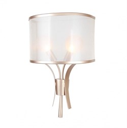 Favourite настенный светильник каркас цвета античное золото, плафоны из белой органзы 2551-2W - фото 106901