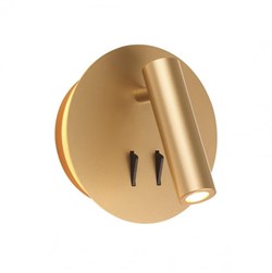 Odeon Light 3913/9WL ODL20 243 золотистый/металл Наст-й свет-к с лампой д/чтения с выкл LED 9W 3000K 220V BEAM 3913/9WL - фото 107000