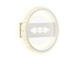 Ambrella Настенный светодиодный светильник с хрусталем FA221 WH белый LED 6400K+3000K 24W D200*40 FA221 - фото 107193