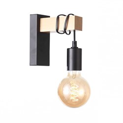 Evoluce SL1142.401.01 светильник настенный чёрный, светлое дерево E27 1*60W SL1142.401.01 - фото 107208