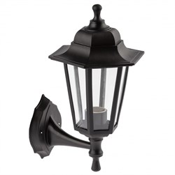 ЭРА НБУ 06-60-001 Светильник садово-парковый, Леда1" настенный шестигранный черный" Б0048114 - фото 107377