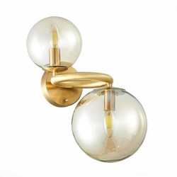 ST Luce SL1162.301.02 Светильник настенный Латунь/Коньячный E14 2*40W SL1162.301.02 - фото 107499