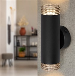 ЭРА Светильник настенный WL50 BK/BK 2*GU10 2*12Вт IP20 черный Б0061193 - фото 107744