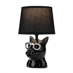 Светильник декоративный настольный МОБИ "Бульдог", с цоколем Е14, 40Вт, цвет черный REXANT 603-1016 - фото 108170