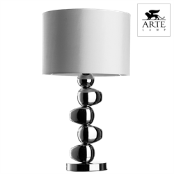Arte Lamp Selection Хром/Белая Лампа настольная декоративная 60W E27 A4610LT-1CC - фото 108559
