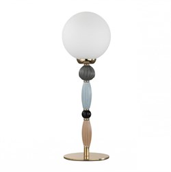 Odeon Light 5405/1T MODERN ODL_EX24 83 золотой/коричневый/голубой/белый матов./металл/керамика/стекло Настольная лампа E14 1*40W PALLE 5405/1T - фото 108735