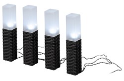 ЭРА Светильник уличный ERASF23-14 Ротанг на солнечной батарее высота 41 см 4 шт 4 LED Б0062362 - фото 108824