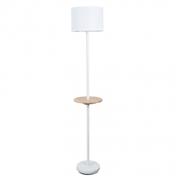 Arte Lamp A4056PN-1WH COMBO Торшер с деревянным столиком и USB A4056PN-1WH - фото 109473