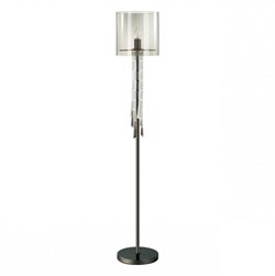 Odeon Light 4890/1F HALL ODL_EX23 43 черный хром/дымчатый/ металл/стекло Торшер E27 1*40W NICOLE 4890/1F - фото 109556