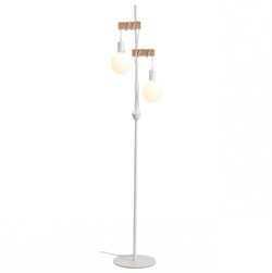Evoluce SL1142.505.01 торшер белый, светлое дерево E27 2*60W SL1142.505.01 - фото 109618