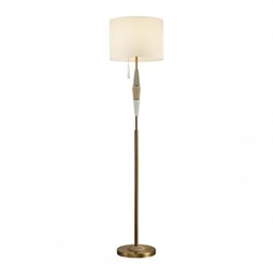 Odeon Light 5403/1FA CLASSIC ODL_EX24 77 бронзовый/светло-коричневый/кремовый/металл/керамика/ткань Торшер E27 1*60W LATTE 5403/1FA - фото 109662